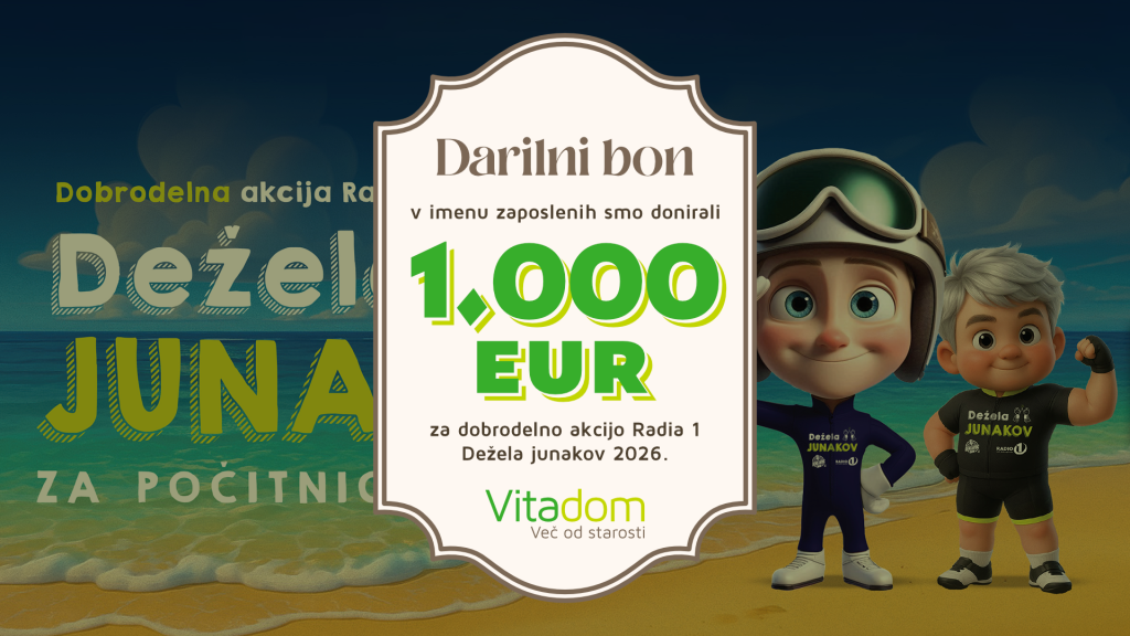 Darilni bon – Vitadom podarja 1000 EUR za akcijo Dežela junakov